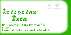 krisztian mata business card